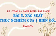 Xác suất thực nghiệm của một biến cố trong một số trò chơi đơn giản? Toán 8 bài 5 Cánh diều Tập 2 C6